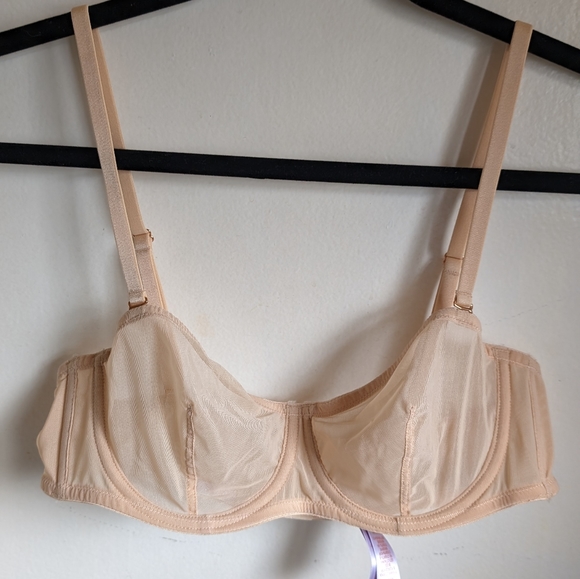 Savage X Fenty Mesh Strapless Bra Honey Nude - Picture 2 of 7